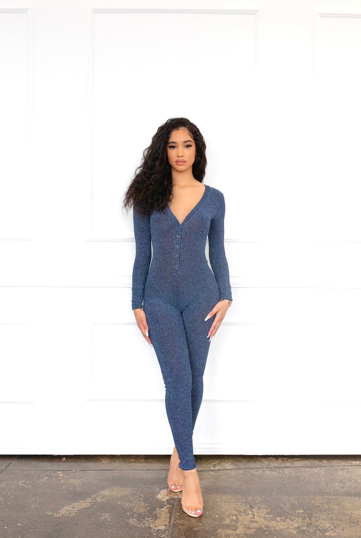 Long sleeve cheap lounge jumpsuit